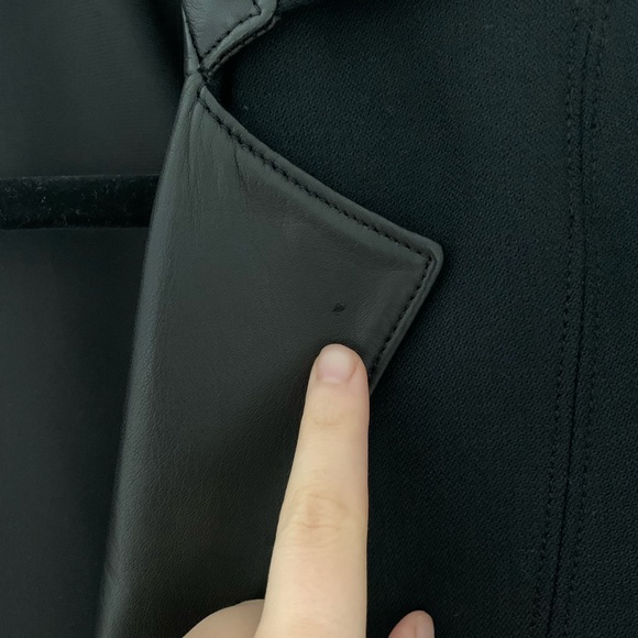 Helmut Lang Wool and Leather Blazer - Picture 6 of 6